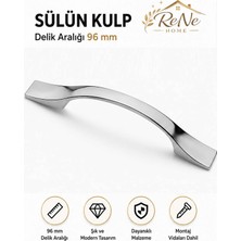 Rene Home 96 mm Sülün Kulp Metal Malzeme ile Modern Tasarım Mobilya Kulpu Krom Renk