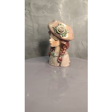 Gardenya Vintage Kız Büstü Kalemlik & Sukulent Saksısı 15CM