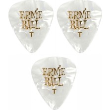 Ernie Ball P09164 Pearloid Thin Beyaz Gitar Pena – 3 Adet 0,46MM