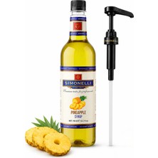 Simonelli Ananas Aromalı Kahve Şurubu 700 ml - İçecek ve Kokteyl Şurubu (Pompa Dahil)