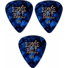Ernie Ball P09168 Pearloid Heavy Mavi Gitar Pena – 3 Adet 0,94MM