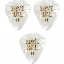 Ernie Ball P09168 Pearloid Heavy Beyaz Gitar Pena – 3 Adet 0,94MM