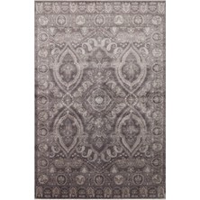 Cool Halı Pierra Gri Kahve Tencel Iplik Yumuşak Selçuklu Motifli Kültürel Miras Otantik Premium Salon Halısı