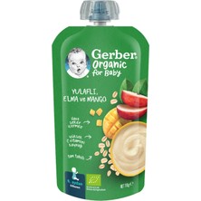 Gerber Organik Yulaflı Elma Mango Püresi 110 G (5'li Paket)