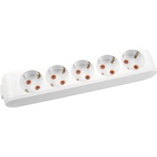 Viko Multi-Let 5'li Topraklı Çocuk Korumalı Klemensli Priz Beyaz (5'li Paket)