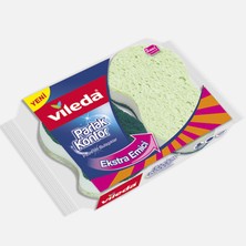 Vileda Parlak Konfor 2'li Oluklu Bulaşık Bulaşık Süngerii (6'li Paket)