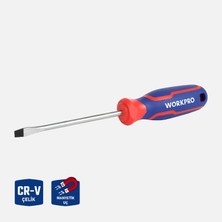 Workpro WP221013 3X75MM Cr-V Profesyonel Düz Tornavida (7'li Paket)