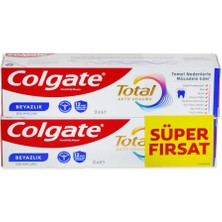 Colgate Süper Fırsat Paket - Total Actıve Protectıon Beyazlık Diş Macunu 50 ml + 50 ml