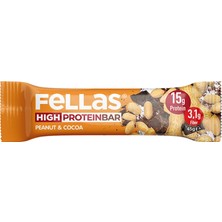 Fellas Yer Fıstıklı ve Kakaolu Yüksek Protein Bar 45 G (8'li Paket)