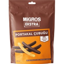 Migros Ekstra Migros Extra Bitter Çikolata Kaplı Portakal Çubuğu 80 G (8'li Paket)