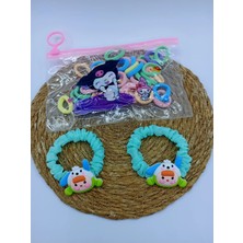 My World Life Kuromi Melodi Kız Çocuk Desenli Lastik Toka Set ve Çantalı Lastik Set Toka