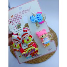 My World Life Stitch Figürlü Lastik Be Mandal Toka Set