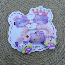 My World Life Karakter Desenli Hello Kitty Lastik Set ve Klips Set