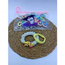 My World Life Kuromi Melodi Kız Çocuk Desenli Lastik Toka Set ve Çantalı Lastik Set Toka 1