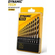 Dynamic Tech Profesyonel 13 Parça Hss Matkap Uç Seti 1.5-6.5 mm Metal Ahşap Plastik Delme Ucu