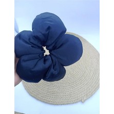 My World Life Yeni Moda Saten Papatya Çiçek Model Scrunchies Dev Pofuduk Süngerli Lastik Toka