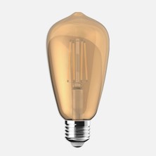 Ecolite Gold Filament ST64 6 W Sarı Klasik E27 Duy LED Ampul (3'li Paket)