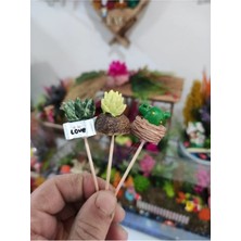Himi Teraryum Objeleri 3'lü Kaktüs Plastik Teraryum Obje Saksı Süsleri Minyatür Obje Teraryum Malzemeleri