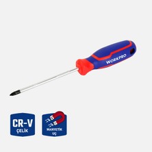 Workpro WP221037 PZ2X100MM Cr-V Manyetik Profesyonel Yıldız Tornavida (7'li Paket)