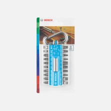 Bosch 21 Parça Vidalama Ucu Seti Yaylı Kancalı Mavi (2'li Paket)