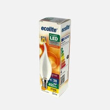 Ecolite Soft Filament C35 4 W Sarı Klasik E14 Duy LED Ampul (5'li Paket)