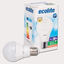 Ecolite A60 9 W Sarı Klasik E27 Duy LED Ampul (8'li Paket)