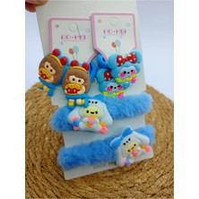 My World Life Kız Çocuk Figürlü Peluş Lastik Toka Set