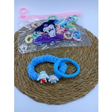 My World Life Kuromi Melodi Kız Çocuk Desenli Lastik Toka Set ve Çantalı Lastik Set Toka 1