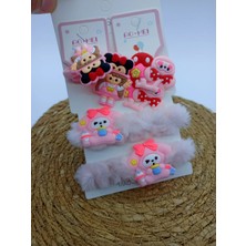 My World Life Kız Çocuk Figürlü Peluş Lastik Toka Set