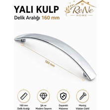 Rene Home Yalı 160 mm Krom Mobilya Kulpu Dolap Çekmece Mutfak Banyo Gardırop Kulpu