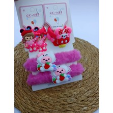 My World Life Kız Çocuk Figürlü Peluş Lastik Toka Set