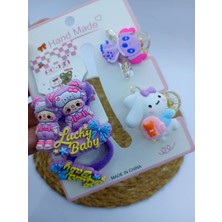 My World Life Stitch Figürlü Lastik Be Mandal Toka Set
