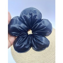 My World Life Yeni Moda Papatya Çiçek Model Scrunchies Dev Pofuduk Süngerli Parlak Lastik Toka