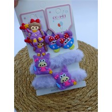 My World Life Kız Çocuk Figürlü Peluş Lastik Toka Set