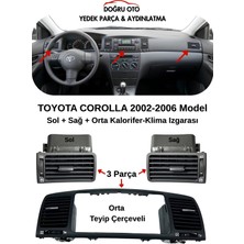 Doğru Oto Toyota Corolla Ön Klima Havalandırma Kalorifer Izgara Seti 3parça