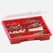 Wisent Organizer 1, 8 Bölümeneli, Kırmızı (8'li Paket)