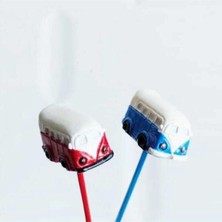 Himi Teraryum Objeleri 2'li Mini Otobüs Saksı Süsü Plastik Teraryum Obje Minyatür Obje Teraryum Malzemeleri