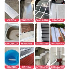 Hereveoyuncak Folyo Kauçuk Bant Yapışkanlı Su Geçirmez Çatı Boru Tamir Bandı (2meetre x 10 Cm)