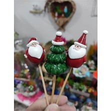 Himi Teraryum Objeleri 3'lü Noel Yılbaşı Kardan Adam Saksı Süsü Plastik Teraryum Obje Teraryum Malzemeleri