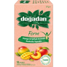 Doğadan Form Mango Şeftali Aromalı Avokado Yaprağı 18'li 27 G (7'li Paket)