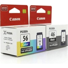 Canon Pg-46 Renkli + cl 56 Siyah 2li Kartuş Seti