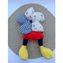 My World Life Yeni Moda Minnie Model Ayaklı Scrunchies Dev Pofuduk Süngerli Lastik Toka
