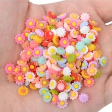 Himi Teraryum Objeleri 8'li Papatya Saksı Süsü Plastik Teraryum Obje Teraryum Aksesuar Teraryum Süsü