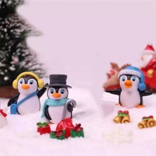 Himi Teraryum Objeleri 3'lü Penguen Teraryum Süsleri Plastik Teraryum Obje Minyatür Obje