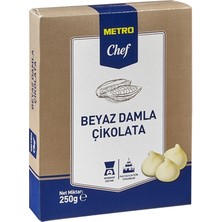 Metro Chef Damla Çikolata 250 G Beyaz (7'li Paket)