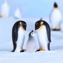 Himi Teraryum Objeleri 3'lü Penguen Teraryum Minyatür Obje Teraryum Malzemeleri Plastik Teraryum Objeleri