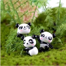 Himi Teraryum Objeleri 3'lü Panda Plastik Teraryum Obje Minyatür Obje Teraryum Aksesuar Teraryum Süsü