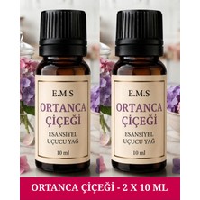 E.M.S 2 x 10 ml Ortanca Çiçeği Esansiyel Uçucu Yağ Buhurdanlık Yağı Difüzör Esansı Oda Kokusu Esansı Mum Esansı .