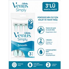 Gillette Venus Simply 2 Basic Kullan At Kadın Tıraş Bıçağı 4 'lü 3 Paket