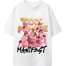 Dereff Manifest Toz Pembe T-Shirt